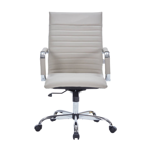 Harris Leather High-Back Adjustable  Office Conference Chair with Armrests