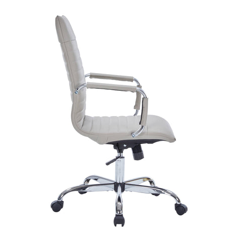 Harris Leather High-Back Adjustable  Office Conference Chair with Armrests