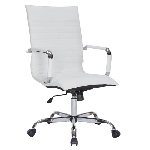 Harris Leather High-Back Adjustable  Office Conference Chair with Armrests