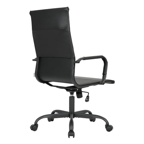 Harris Leather High-Back Adjustable  Office Conference Chair with Armrests