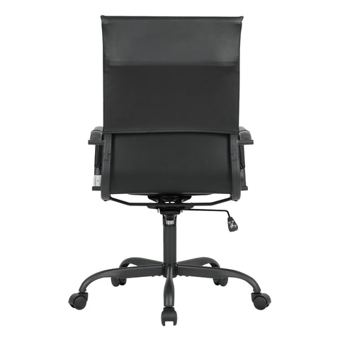 Harris Leather High-Back Adjustable  Office Conference Chair with Armrests