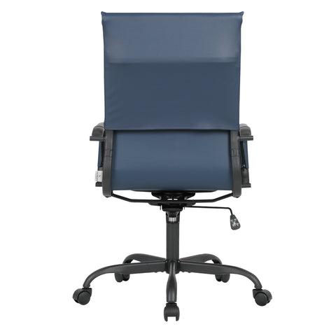 Harris Leather High-Back Adjustable  Office Conference Chair with Armrests