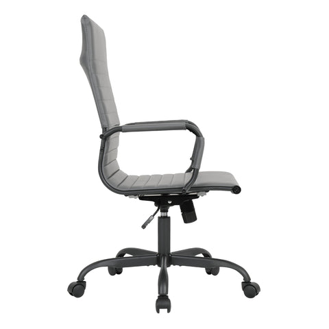 Harris Leather High-Back Adjustable  Office Conference Chair with Armrests