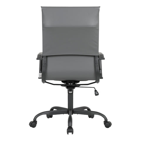 Harris Leather High-Back Adjustable  Office Conference Chair with Armrests