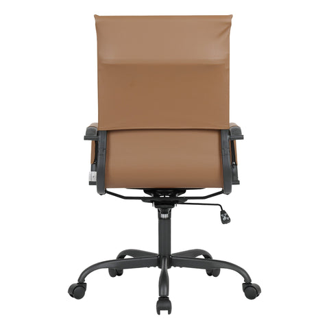 Harris Leather High-Back Adjustable  Office Conference Chair with Armrests