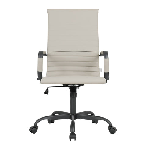 Harris Leather High-Back Adjustable  Office Conference Chair with Armrests