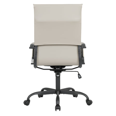 Harris Leather High-Back Adjustable  Office Conference Chair with Armrests