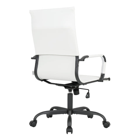 Harris Leather High-Back Adjustable  Office Conference Chair with Armrests