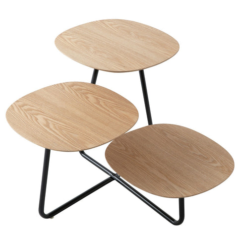 Hazelton Multi-Top End Tables with Manufactured Wood Top and Powder Coated Steel Frame