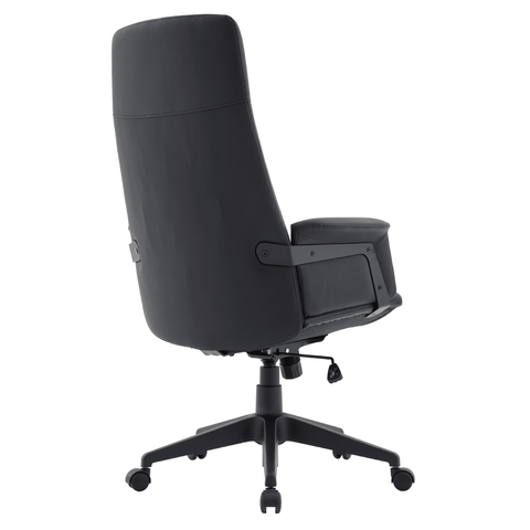 Inifini High-Back Leather Ergonomic Office Chair With Lumbar Support, Adjustable Hight and Swivel