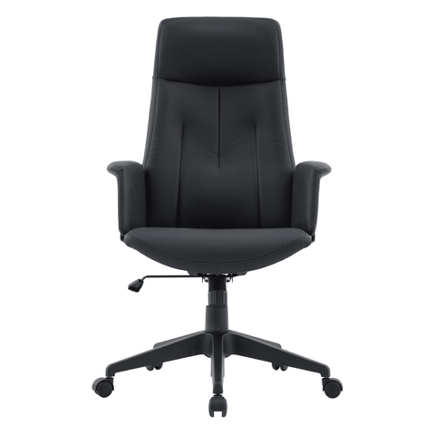 Inifini High-Back Leather Ergonomic Office Chair With Lumbar Support, Adjustable Hight and Swivel