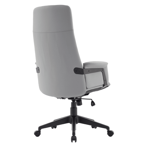 Inifini High-Back Leather Ergonomic Office Chair With Lumbar Support, Adjustable Hight and Swivel