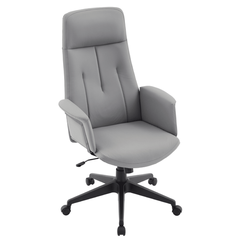 Inifini High-Back Leather Ergonomic Office Chair With Lumbar Support, Adjustable Hight and Swivel