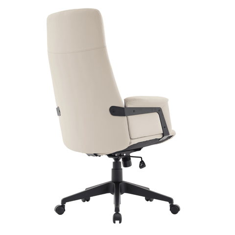 Inifini High-Back Leather Ergonomic Office Chair With Lumbar Support, Adjustable Hight and Swivel