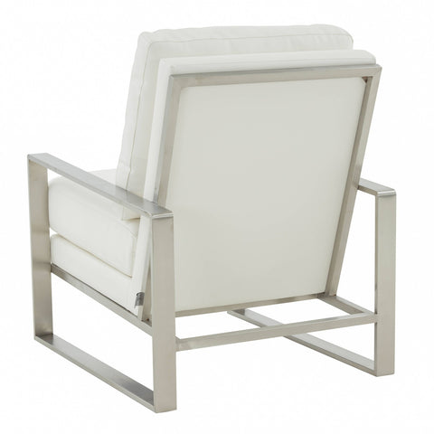 Jefferson Modern Accent Armchair with Upholstered and Gold/Silver Metal Frame