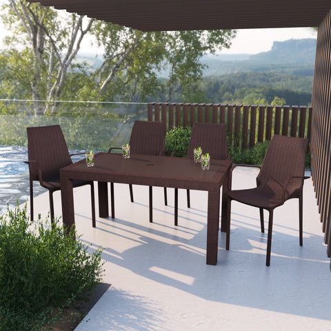 Kent Outdoor Dining Arm Chair Set of 4