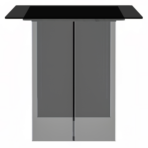 Kova Rectangular Dining Table with Sintered Stone/Glass Top and Acrylic Base Legs