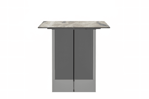 Kova Rectangular Dining Table with Sintered Stone or Glass Top and Acrylic Base Legs