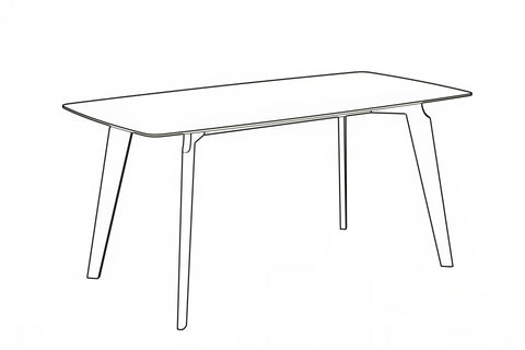 Krevor Modern Dining Table with Rectangular Stone/Glass Wide Tabletop with Black Steel Legs