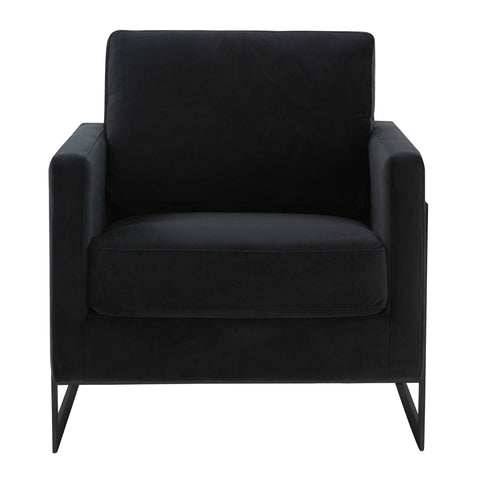 Lincoln Modern Upholstered Accent Armchair With Gold/Black Metal Frame