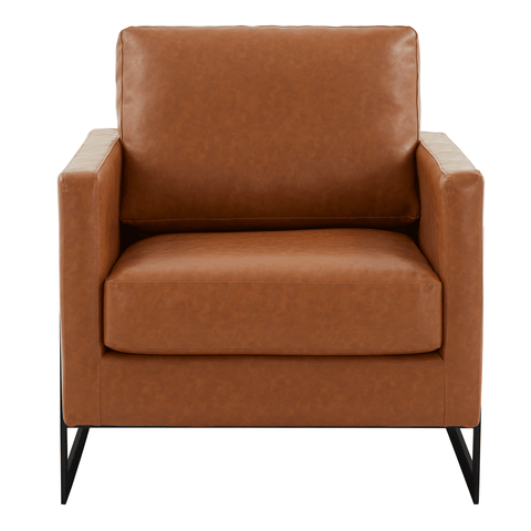 Lincoln Modern Upholstered Accent Armchair With Gold/Black Metal Frame