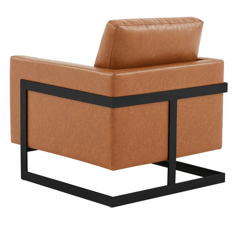 Lincoln Modern Upholstered Accent Armchair With Gold/Black Metal Frame