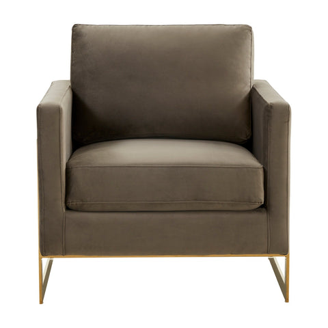 Lincoln Modern Upholstered Accent Armchair With Gold/Black Metal Frame