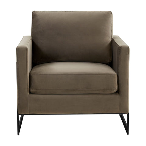 Lincoln Modern Upholstered Accent Armchair With Gold/Black Metal Frame