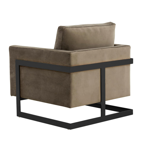 Lincoln Modern Upholstered Accent Armchair With Gold/Black Metal Frame