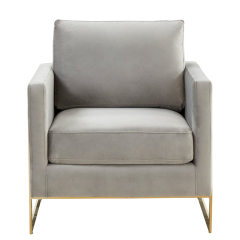 Lincoln Modern Upholstered Accent Armchair With Gold/Black Metal Frame