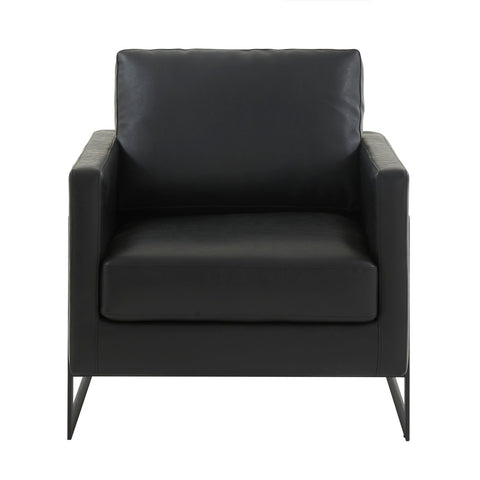 Lincoln Modern Upholstered Accent Armchair With Gold/Black Metal Frame