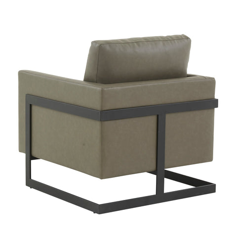 Lincoln Modern Upholstered Accent Armchair With Gold/Black Metal Frame