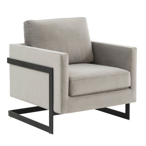 Lincoln Modern Upholstered Accent Armchair With Gold/Black Metal Frame