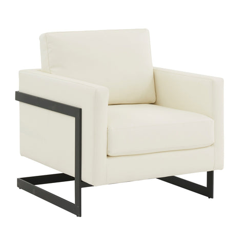 Lincoln Modern Upholstered Accent Armchair With Gold/Black Metal Frame