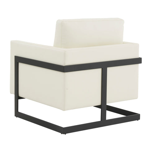 Lincoln Modern Upholstered Accent Armchair With Gold/Black Metal Frame