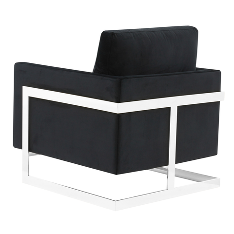 Lincoln Modern Upholstered in Fabric Accent Armchair With Gold/Black/White Metal Frame