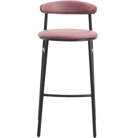 Lume Series Modern Bar Stool Upholstered in Leather Set 2