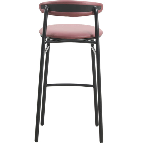 Lume Series Modern Bar Stool Upholstered in Leather Set 2