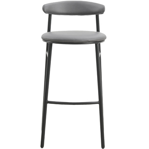 Lume Series Modern Bar Stool Upholstered in Leather Set 2