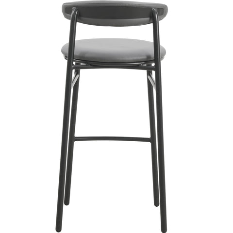 Lume Series Modern Bar Stool Upholstered in Leather Set 2