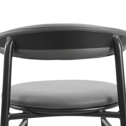 Lume Series Modern Bar Stool Upholstered in Leather Set 2