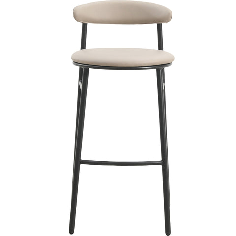 Lume Series Modern Bar Stool Upholstered in Leather Set 2