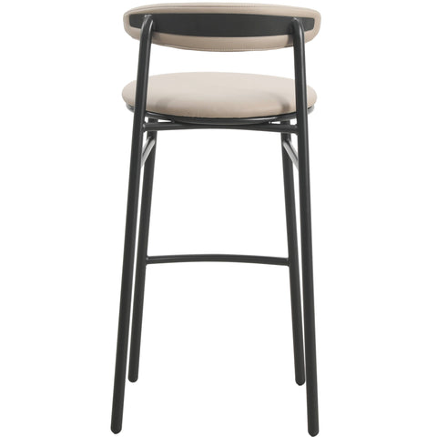 Lume Series Modern Bar Stool Upholstered in Leather Set 2