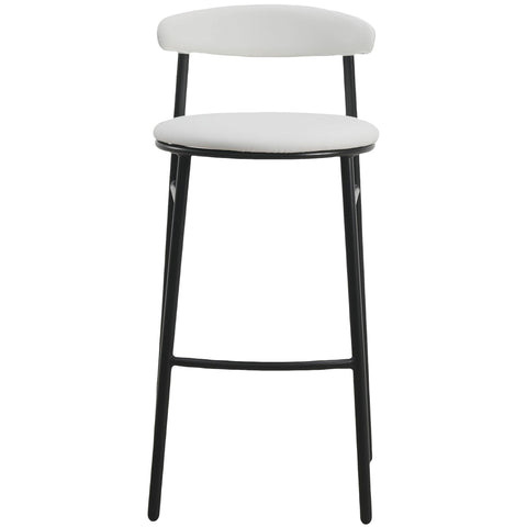 Lume Series Modern Bar Stool Upholstered in Leather Set 2