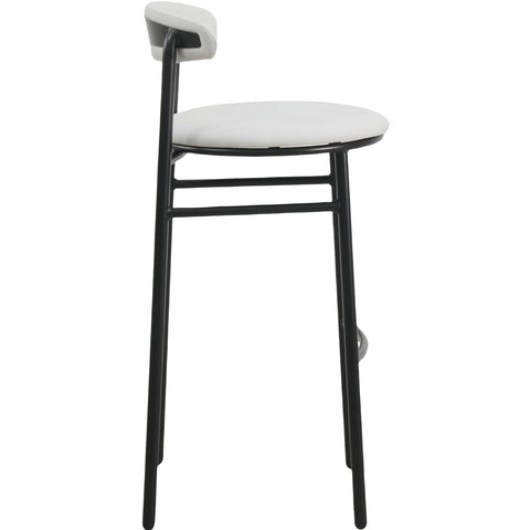 Lume Series Modern Bar Stool Upholstered in Leather Set 2