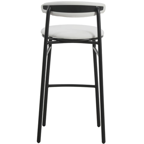 Lume Series Modern Bar Stool Upholstered in Leather Set 2