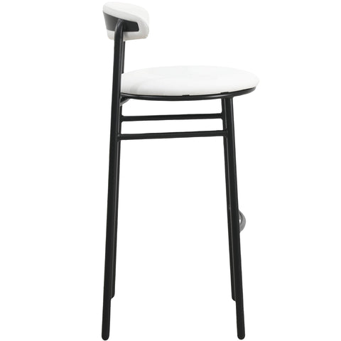 Lume Series Modern Bar Stool Upholstered in Leather Set 2