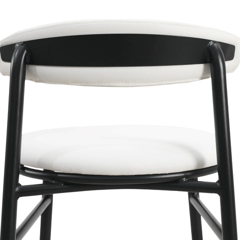 Lume Series Modern Bar Stool Upholstered in Leather Set 2