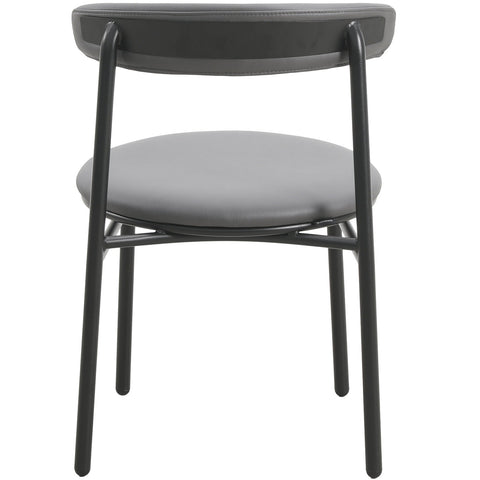 Lume Modern Dining Chair Upholstered in Polyester with Metal Legs