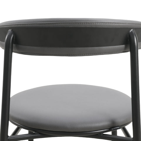 Lume Modern Dining Chair Upholstered in Polyester with Metal Legs